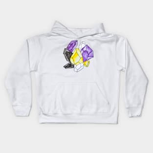 Non-Binary Pride Crystal Kids Hoodie